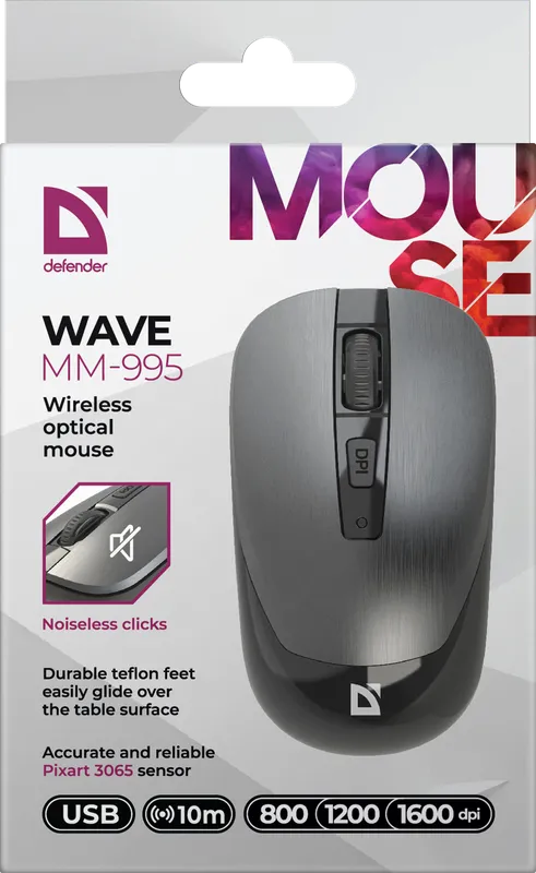Defender - Drahtlose optische Maus Wave MM-995