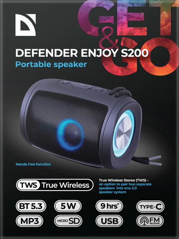 Defender - Tragbarer Lautsprecher Enjoy S200