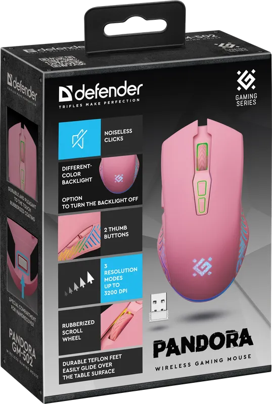 Defender - Kabellose Gaming-Maus Pandora GM-502