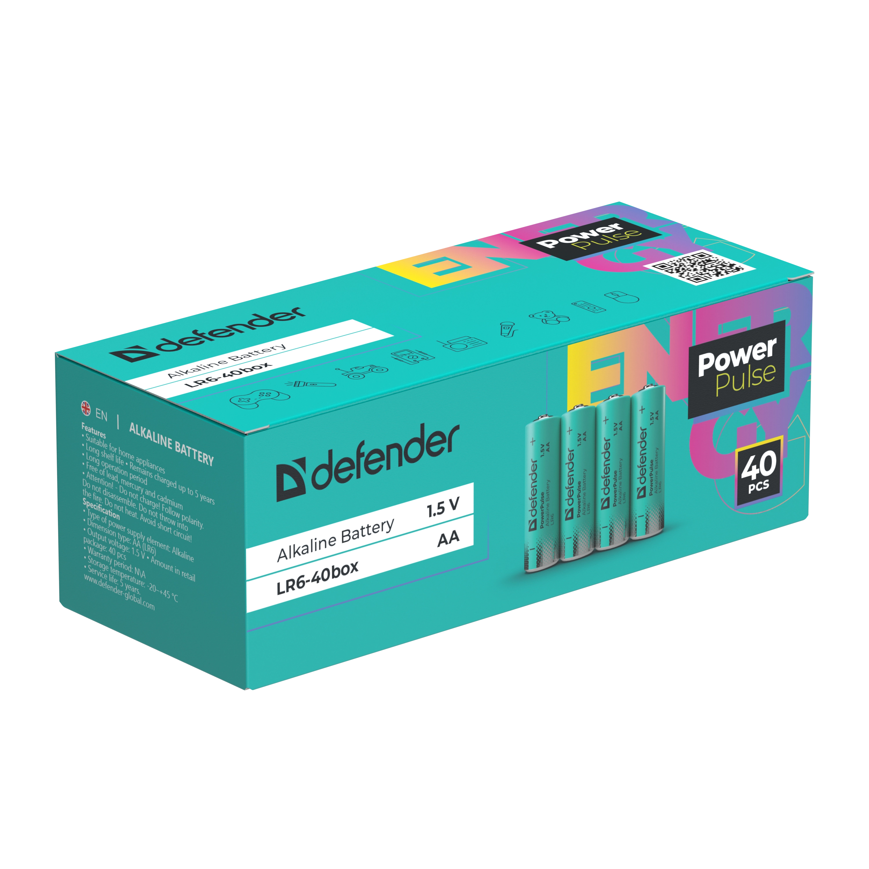 Defender - Alkali-Batterie LR6-40box