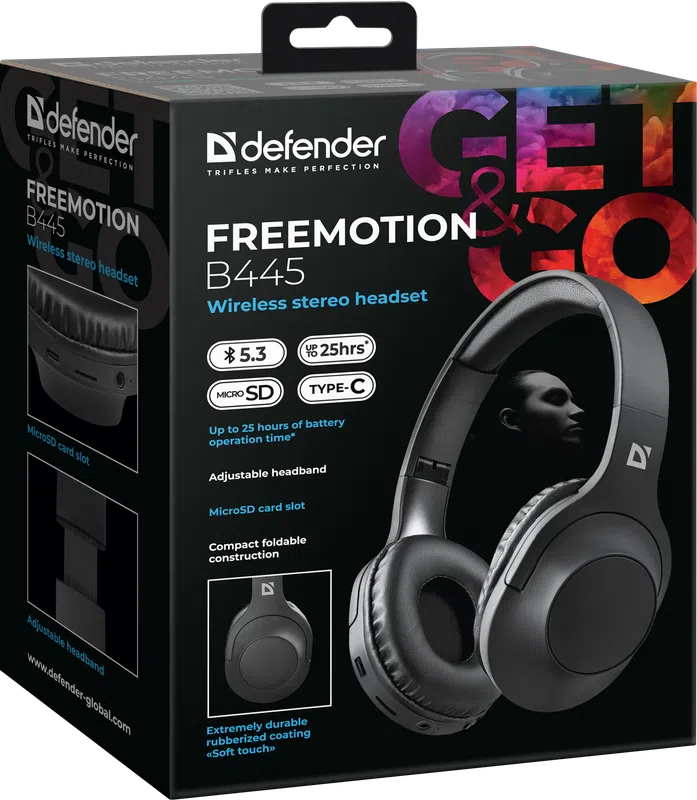 Defender - Kabelloses Stereo-Headset FreeMotion B445