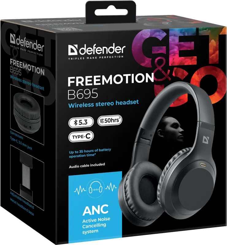 Defender - Kabelloses Stereo-Headset FreeMotion B695