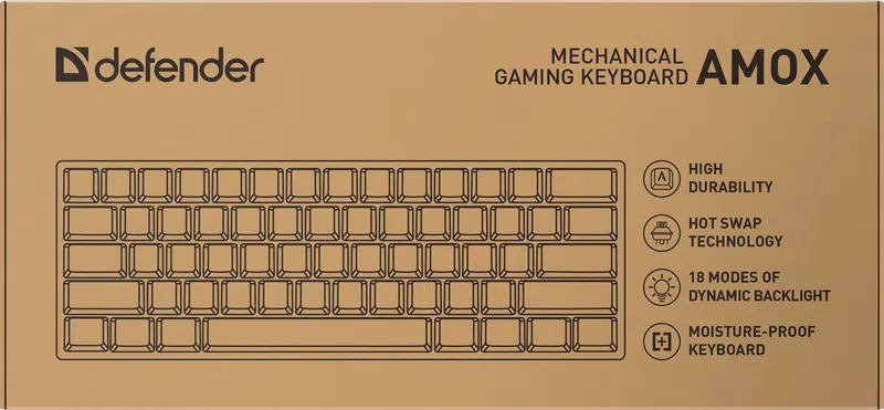 Defender - Mechanische Gaming-Tastatur Amox GK-585