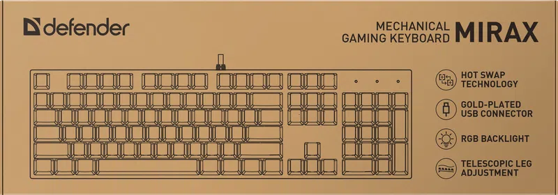 Defender - Mechanische Gaming-Tastatur Mirax GK-352