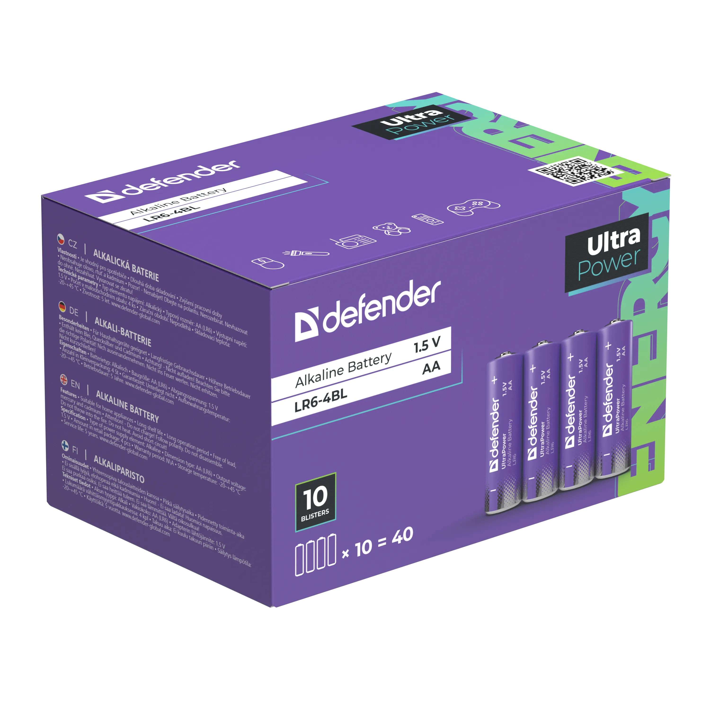 Defender - Alkali-Batterie LR6-4BL