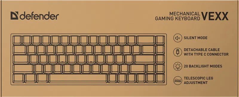 Defender - Mechanische Gaming-Tastatur Vexx GK-084