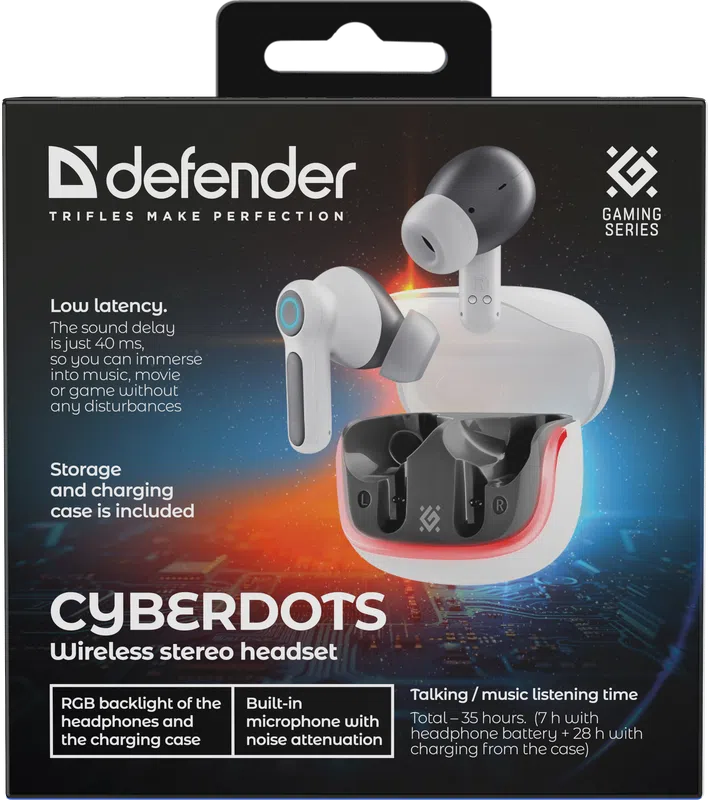 Defender - Drahtloses Headset CyberDots 290