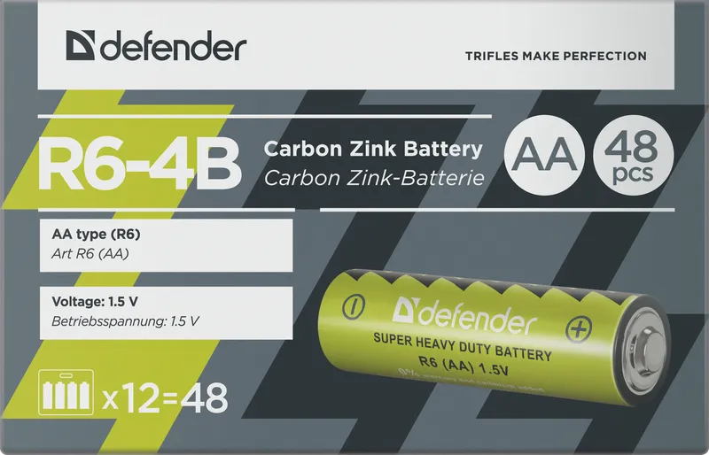 Defender - Zink-Kohle-Batterie R6-4B