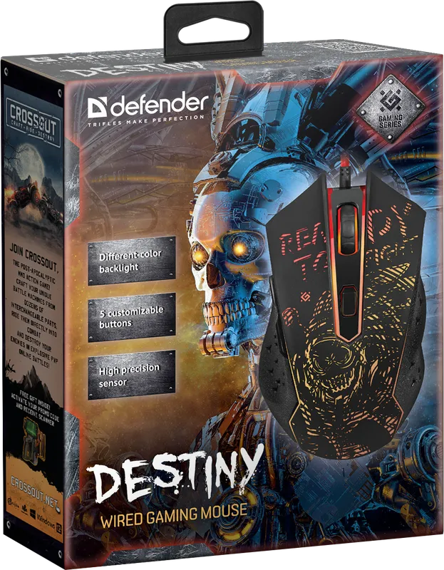 Defender - Kabelgebundene Spielmaus Destiny GM-918