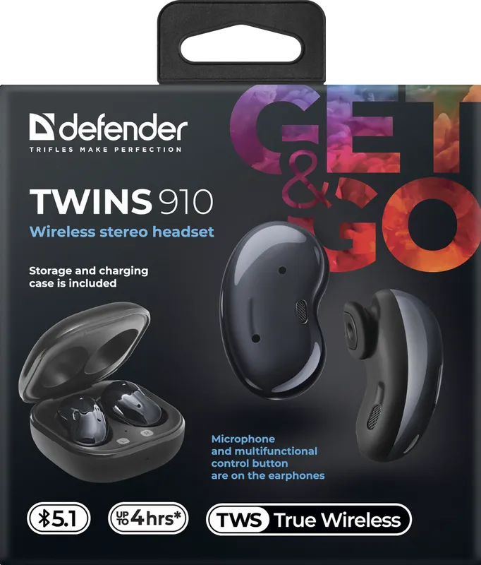 Defender - Drahtloses Headset Twins 910