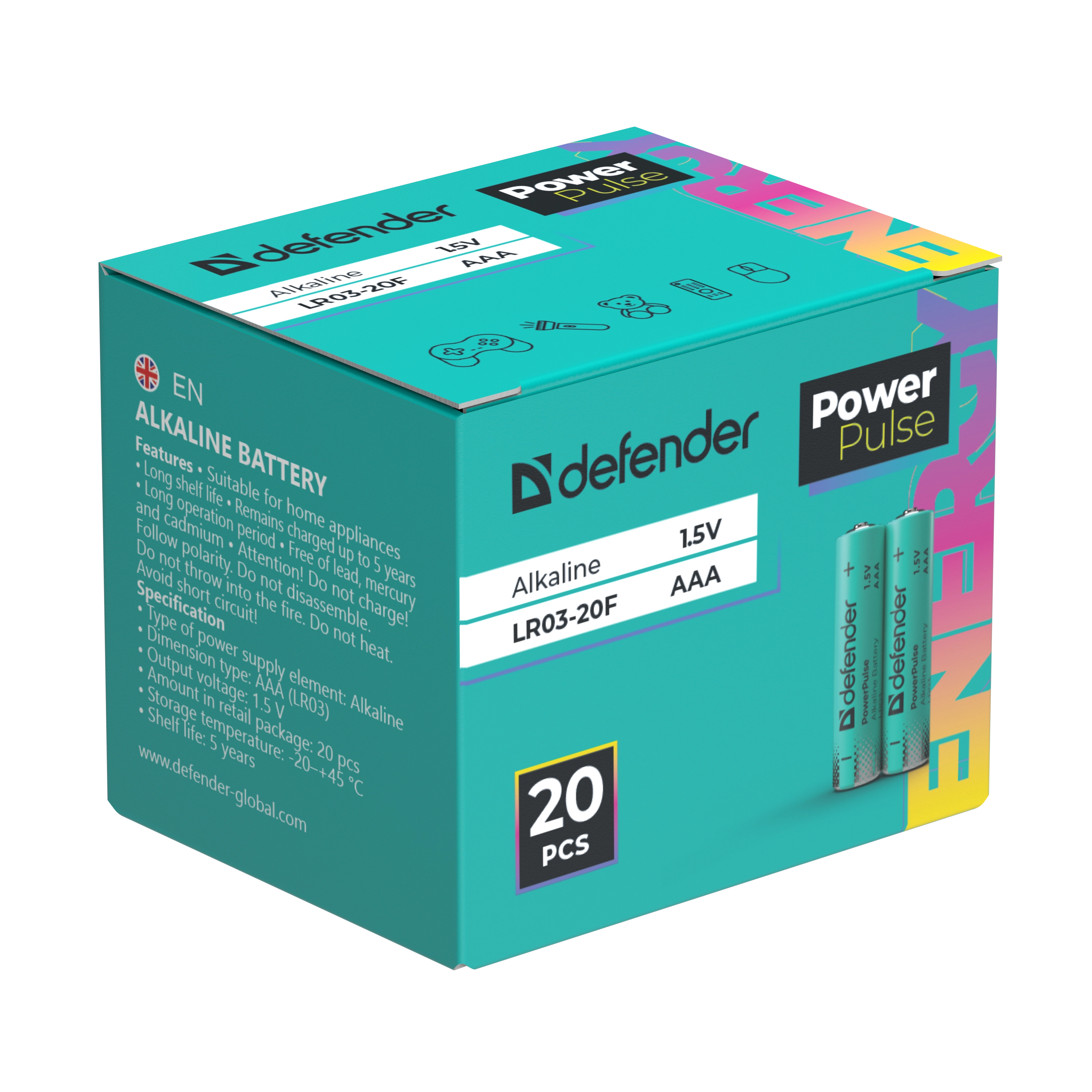 Defender - Alkali-Batterie LR03-20F