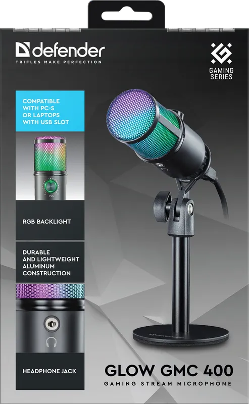 Defender - Gaming-Stream-Mikrofon Glow GMC 400