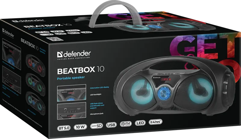 Defender - Tragbares Lautsprechersystem Beatbox 10