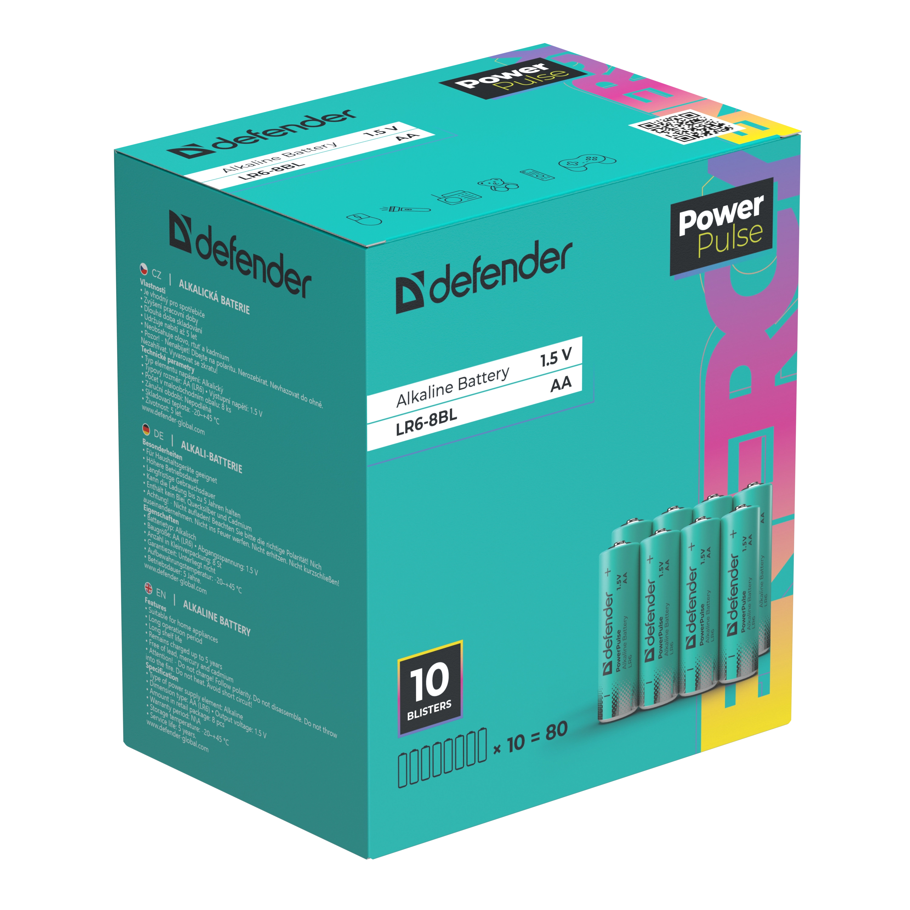 Defender - Alkali-Batterie LR6-8BL