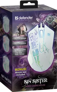 Defender - Kabelgebundene Spielmaus Sin'Sister GM-933
