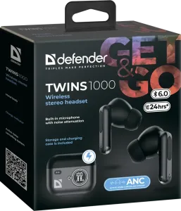 Defender - Drahtloses Headset Twins 1000