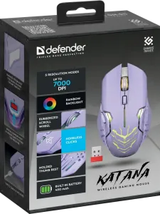 Defender - Kabellose Spielmaus Katana GM-511