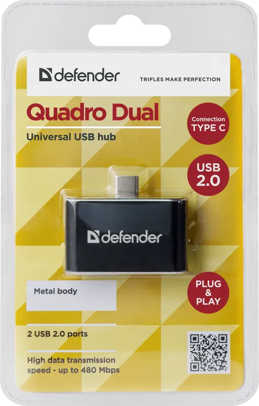 Defender - Universeller USB-Hub Quadro Dual