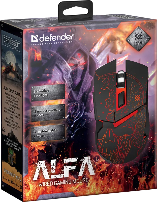 Defender - Kabelgebundene Spielmaus Alfa GM-703L