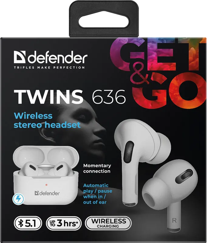 Defender - Drahtloses Headset Twins 636