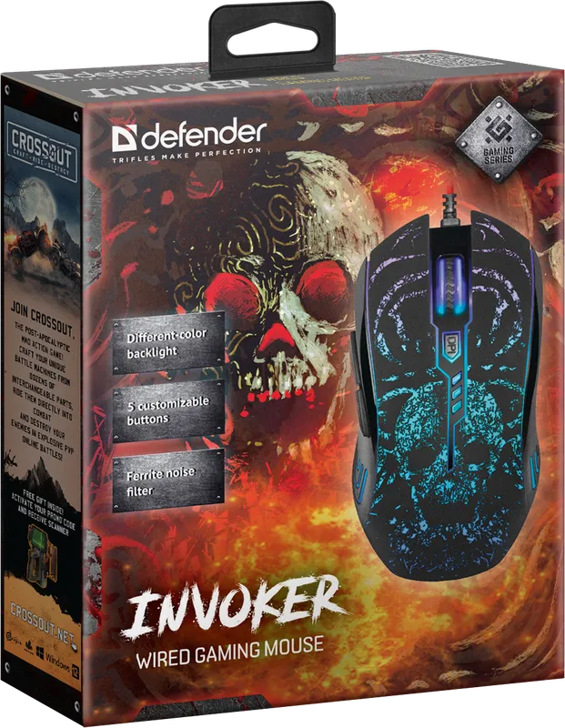 Defender - Kabelgebundene Spielmaus InvokerGM-947