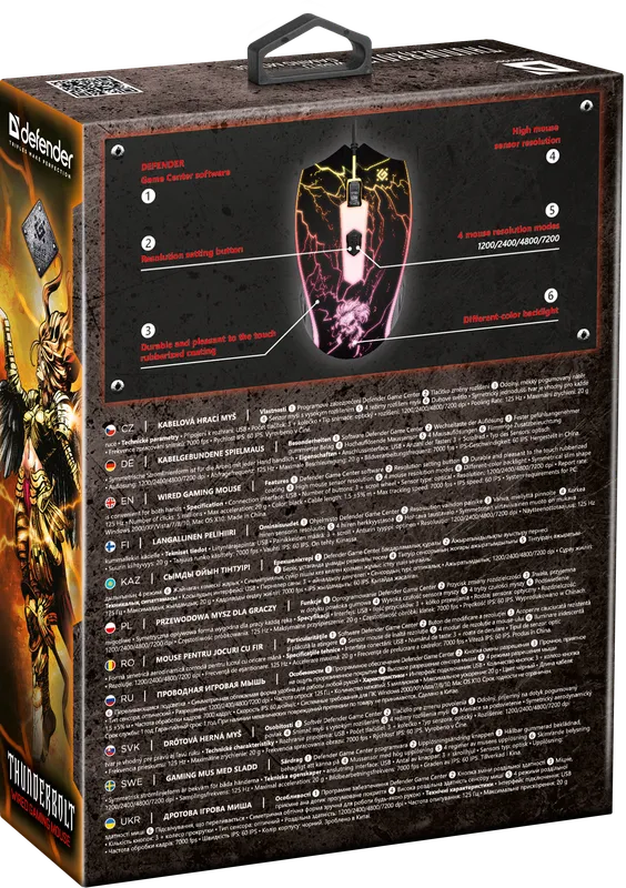 Defender - Kabelgebundene Spielmaus Thunderbolt GM-925