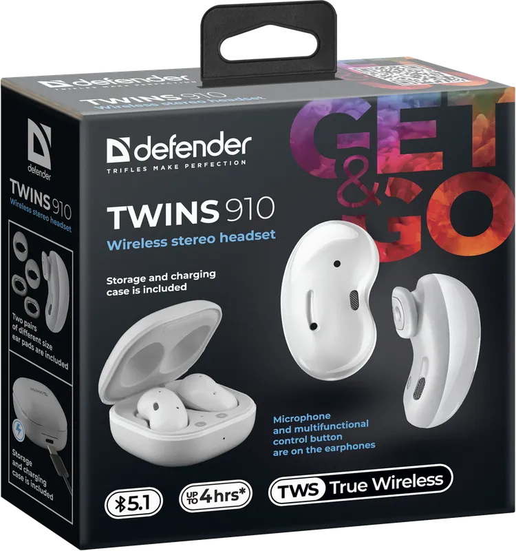 Defender - Drahtloses Headset Twins 910