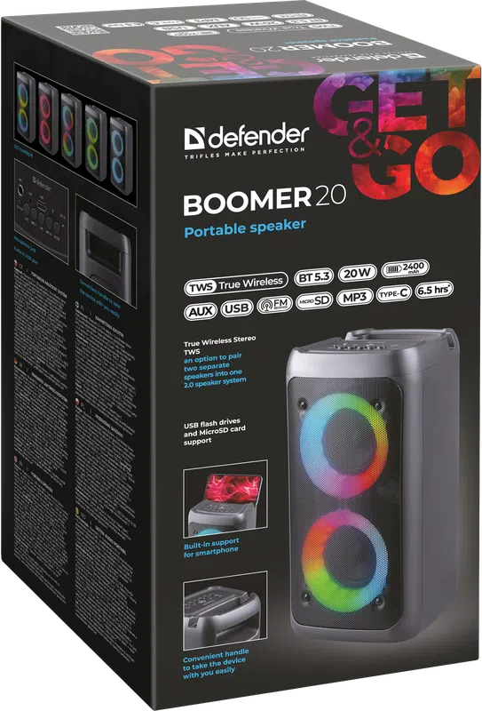 Defender - Tragbares Lautsprechersystem Boomer 20