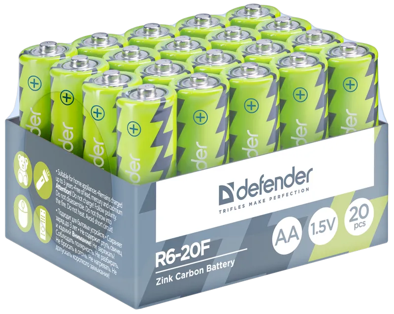 Defender - Zink-Kohle-Batterie R6-20F