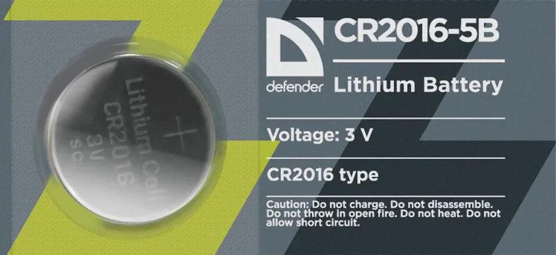 Defender - Li-Batterie CR2016-5B